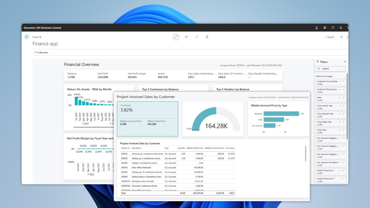 Reporting tools in Microsoft Dynamics 365 Business Central